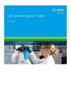 USP General Chapter <1058> 